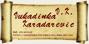 Vukadinka Karadarević vizit kartica